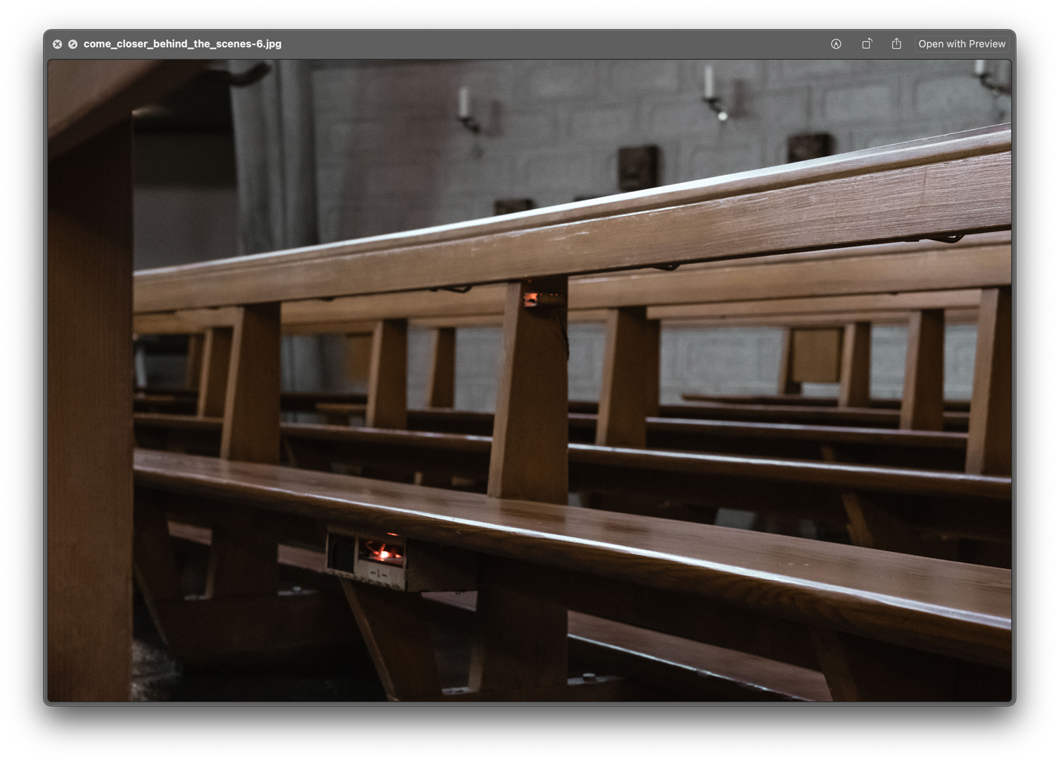 Box attached the the bottom of the bench