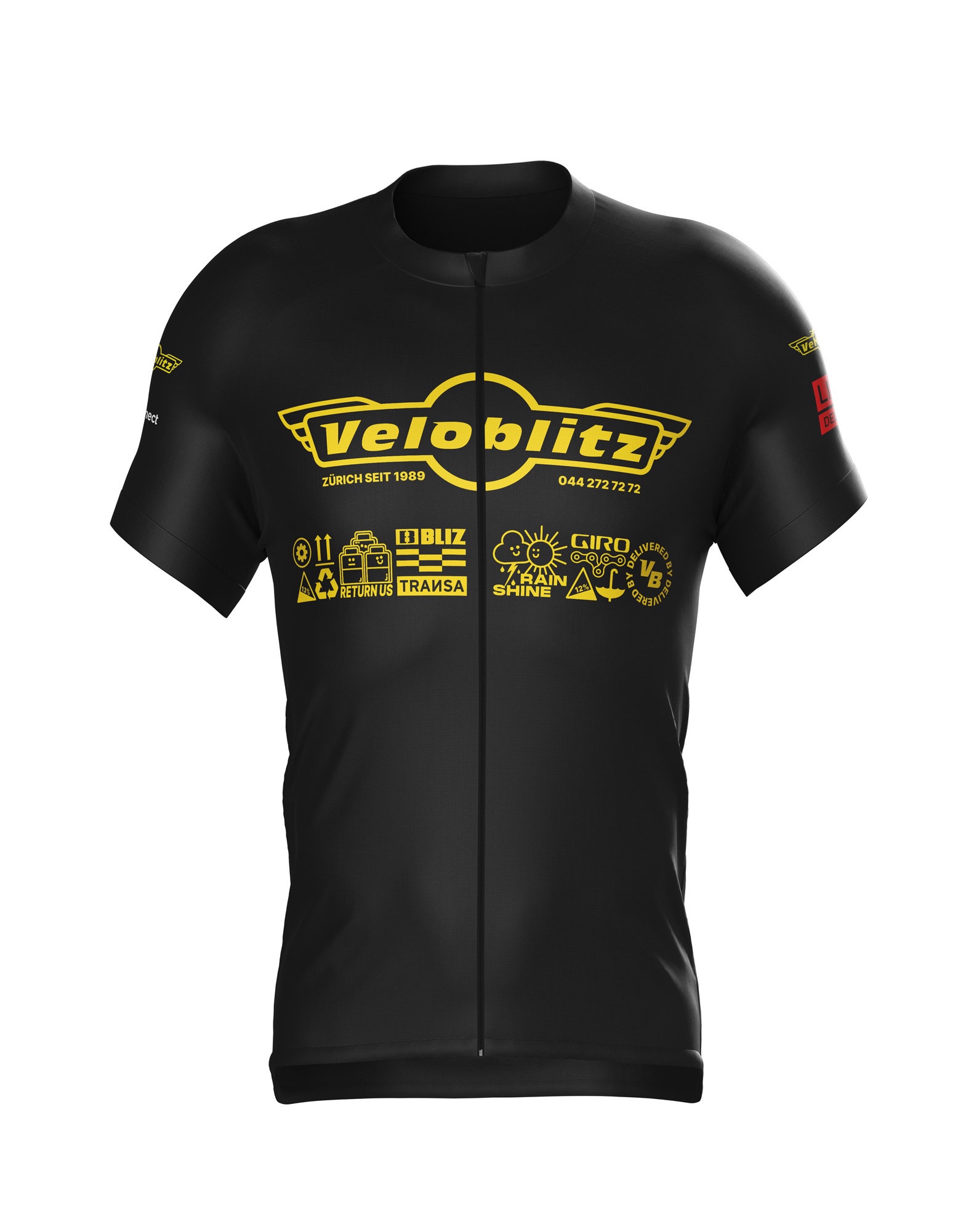 Veloblitz Trikot mock-up front